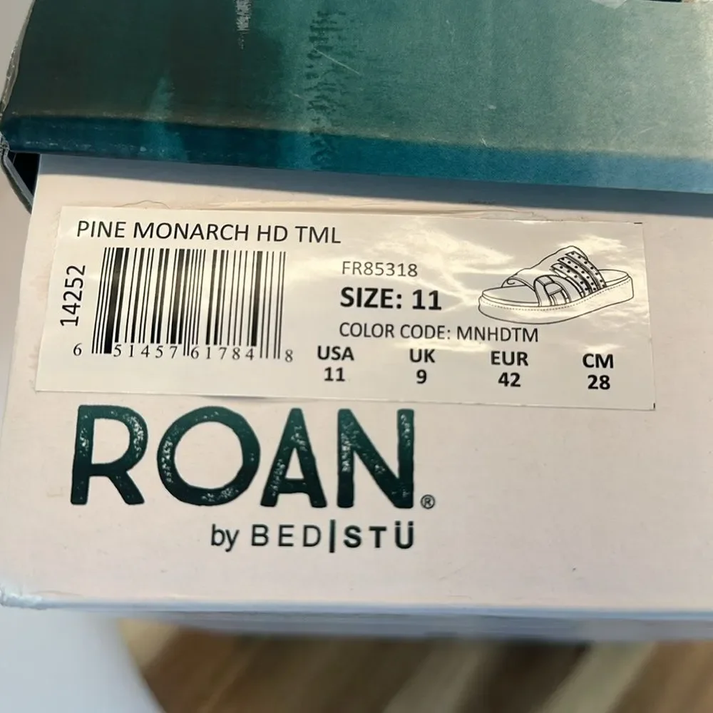 BED STU ROAN Pine Monarch Hd Tml Slide Sandals Shoes New Women's 11 BED/STU